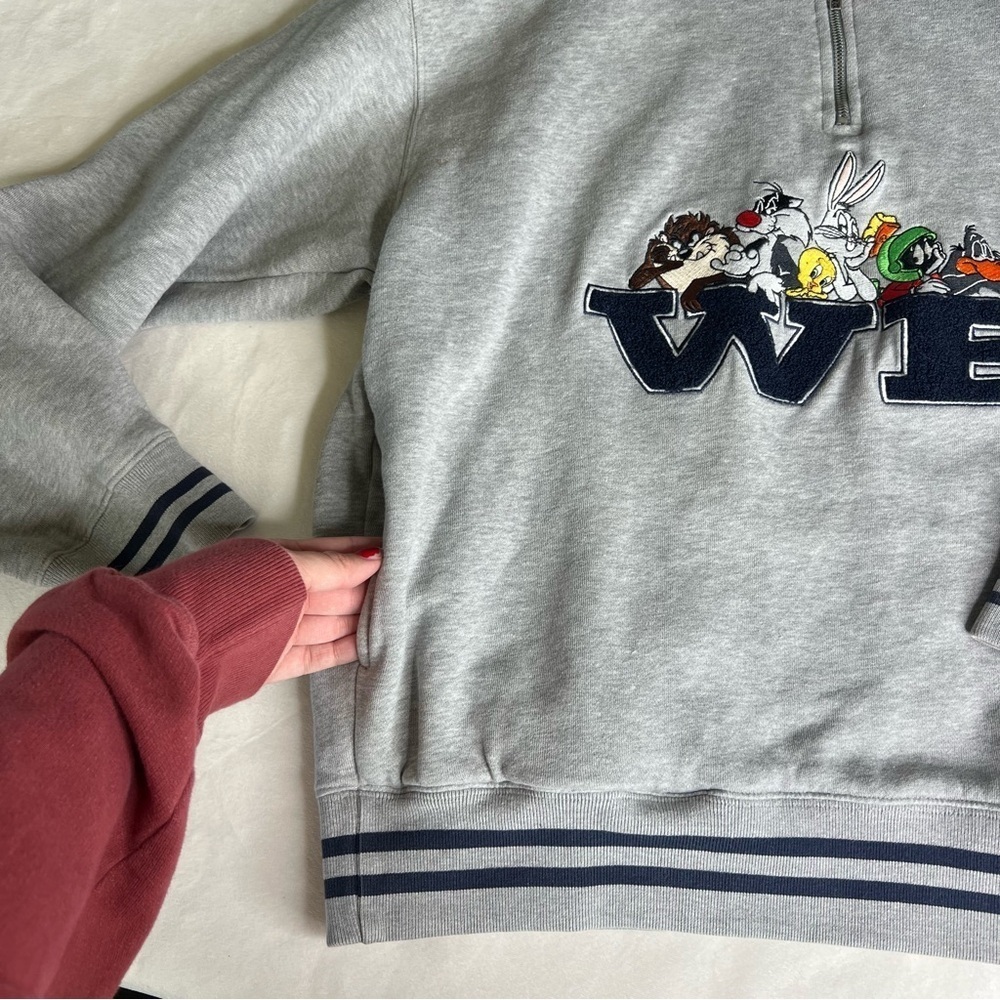 Vtg Warner Brothers Studio Sweatshirt Pullover 90’s Taz Marvin - Picture 8 of 9